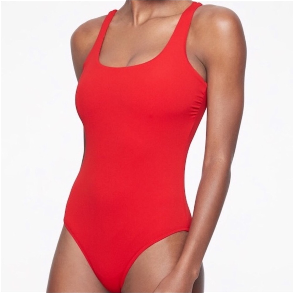 Athleta Scoop Red One Piece-Small Tall